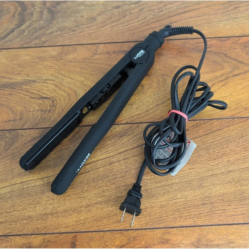 Cortex Beauty Flat Iron Hair Straightener Adjustable 450°F CB-SOLOFI-BLKR Black